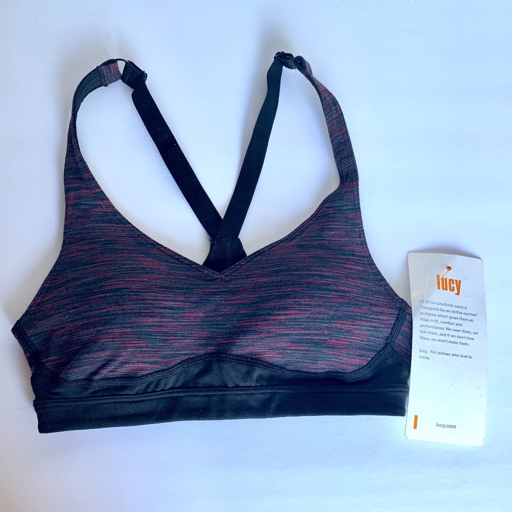 Lucy Perfect Core Wild Plum Padded Sports Bra - Picture 2 of 5